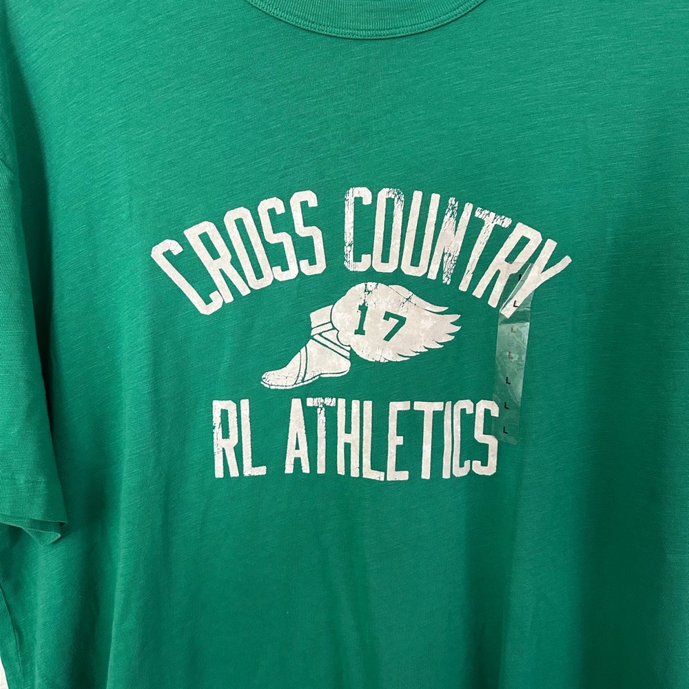 Polo Ralph Lauren PWing Cross Country RL Athletics Shirt Green Men’s Size Large - Picture 2 of 6